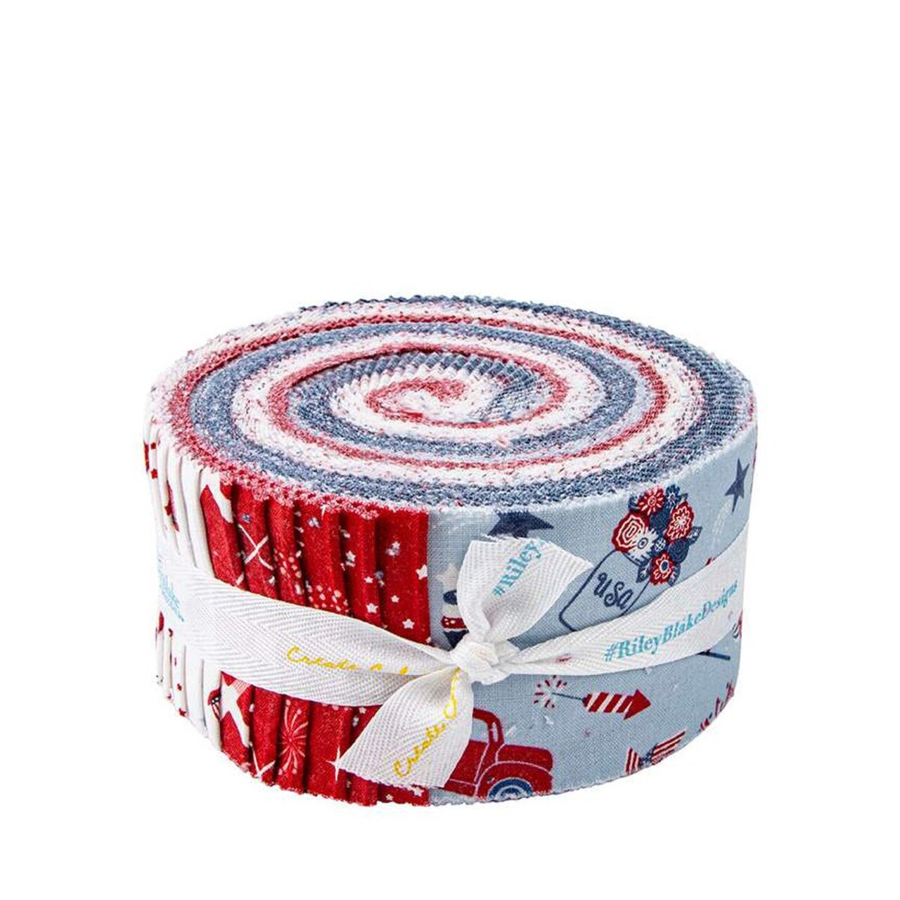 Stars and Stripes Forever 2.5" Strip Roll (Jelly Roll / Rolie Polie) by Lori Whitlock for Riley Blake (RP-15710-40)